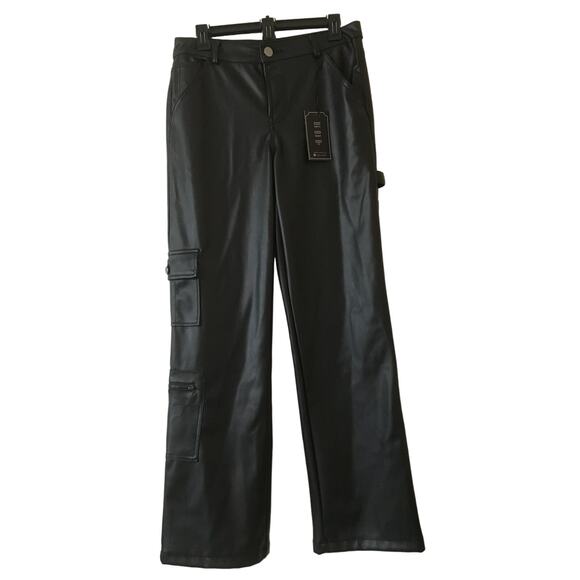 NWT Ci Sono Vegan Leather Collection XL Pants 5 Pocket Zip Pocket Hammer Loop - Picture 1 of 5